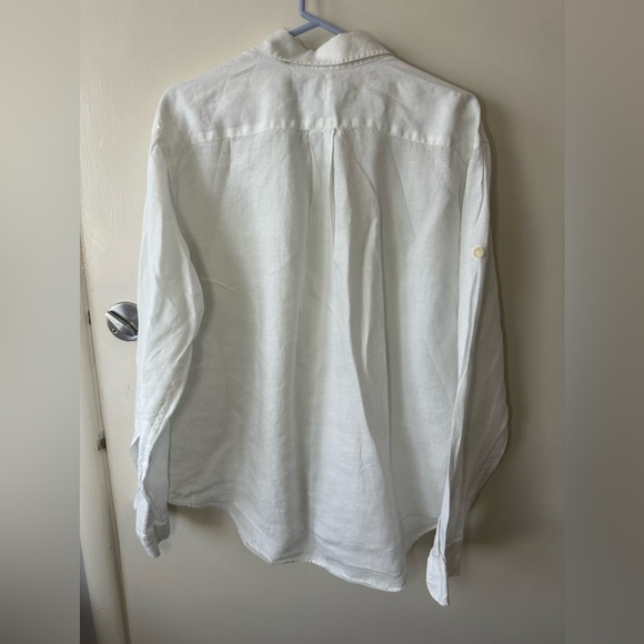 Ralph Lauren women Cream Casual Button Down Shirt size Large - Picture 4 of 7